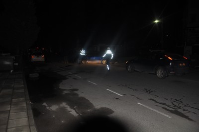 Lefkoşa'da  iki aracın çarpışmasıyla meydana gelen kaza