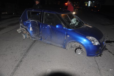 Lefkoşa'da  iki aracın çarpışmasıyla meydana gelen kaza