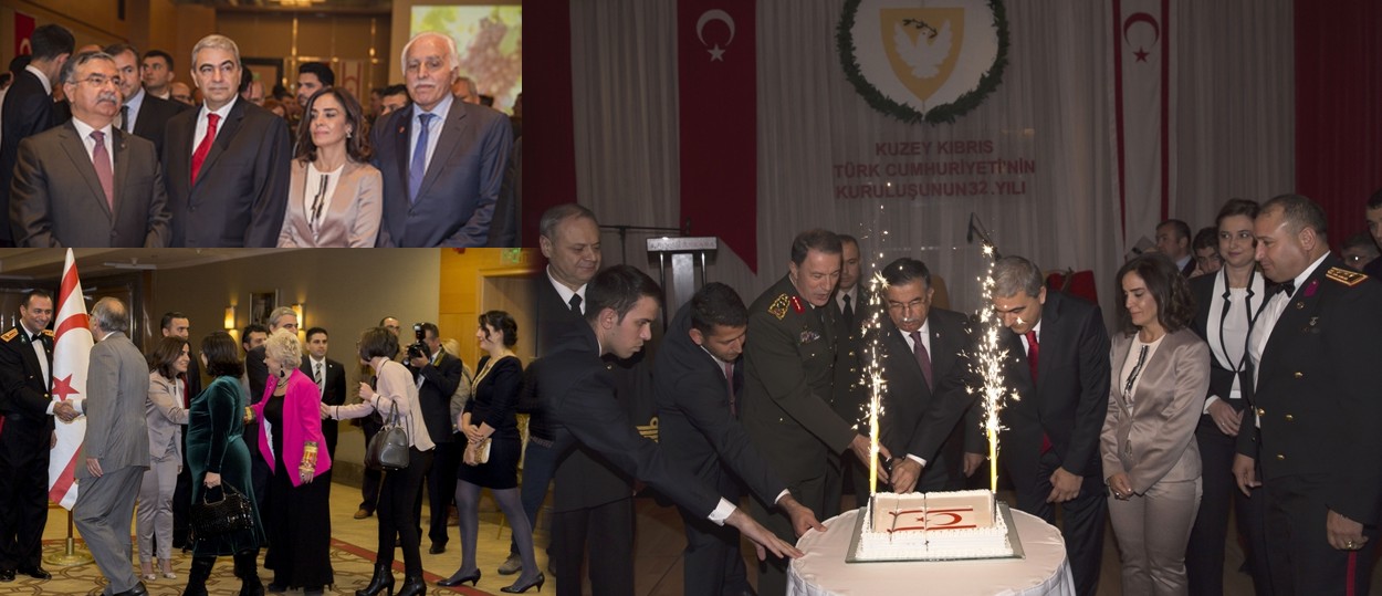 Ankara' daki KKTC resepsiyonuna Türkiye Genelkurmay Başkanı Orgeneral Hulusi Akar'da katıldı