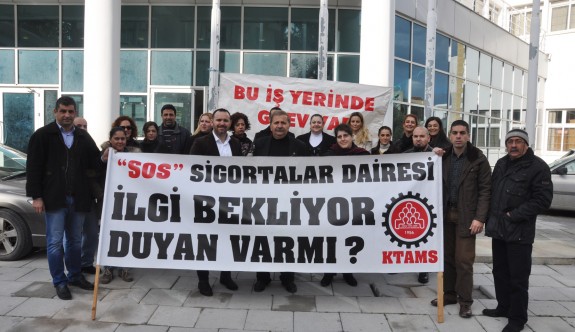 KTAMS Girne Sosyal Sigortalar Dairesi’nde grev yaptı
