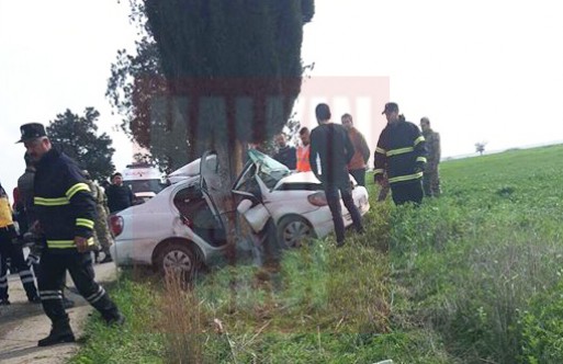 Ercan - Gaziköy arası korkunç kaza!
