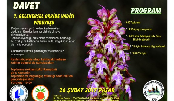 Orkide Gözlem Yürüyüşü 26 Şubat'ta