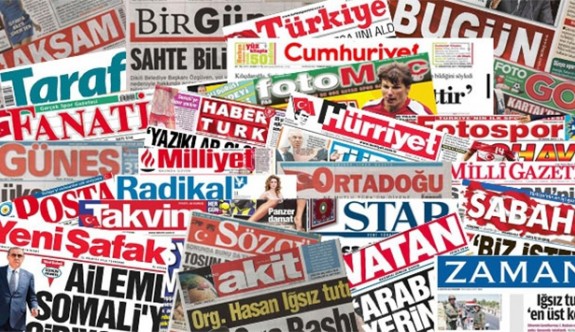 Türkiye gazete manşetleri 13 Şubat 2017 Pazartesi