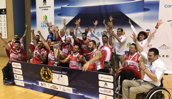 Türkiye Tekerlekli Sandalye Basketbol takımı Avrupa şampiyonu