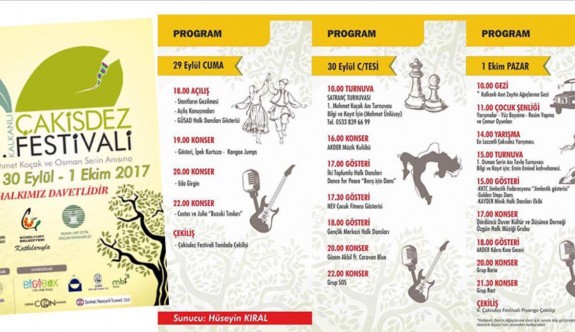 6. Kalkanlı Çakisdez Festivali, 29 Eylül'de başlıyor
