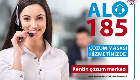 Girne Belediyesinden "Alo 185 Çözüm Masası 7/24" hizmeti