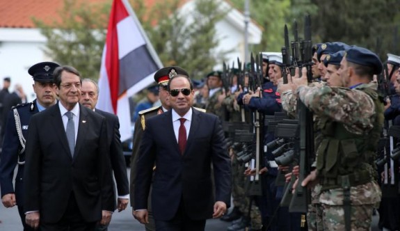 Mısır Cumhurbaşkanı El Sisi Güney Kıbrıs'ta