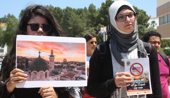 DAÜ'de İsrail protesto edildi