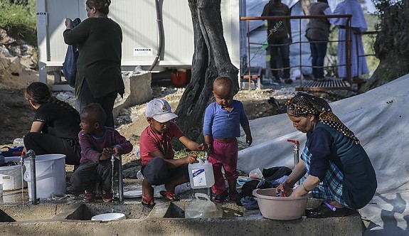 Yunan sığınmacı kampında çocukların sağlığı tehlikede