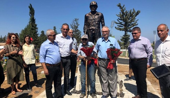 Lefke’de ''Madenci Heykeli'' anıtı açıldı