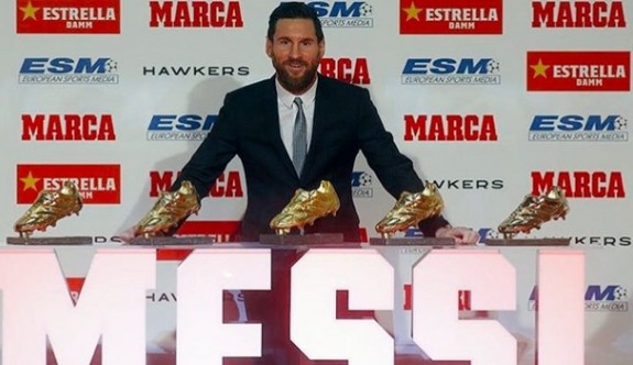 Messi 5. kez "Altın Ayakkabı" ödülünü aldı