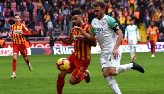 Kayserispor'la Bursaspor 1'er puana razı oldu