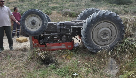 Traktör devrildi, Orman Dairesi çalışanı yaralandı