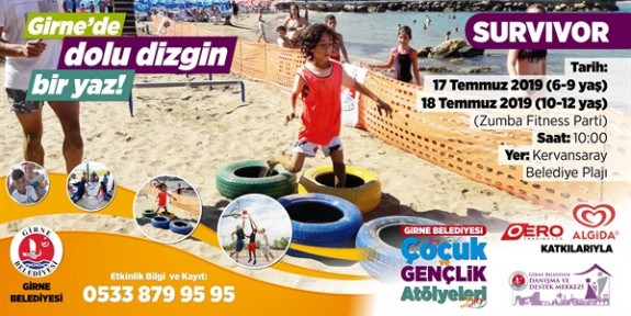 Girne'de çocuklar için plaj turnuvası düzenleniyor
