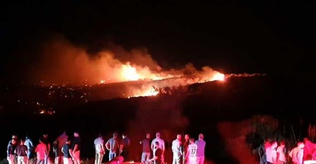Taşkent kırsal alanda önce patlama duyuldu sonra yangın çıktı