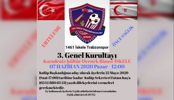 İskele Trabzonspor’un genel kurulu yine ertelendi