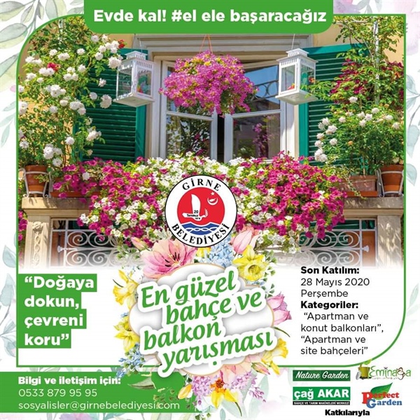 Girne Belediyesi  “En Güzel Bahçe, Balkon Yarışması” düzenleniyor