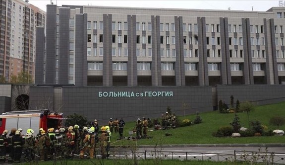 Rusya'da salgın hastanesinde yangın