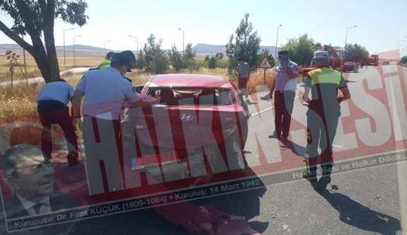 Yılmazköy Kavşağı'ndaki kazada 2 kişi yaralandı