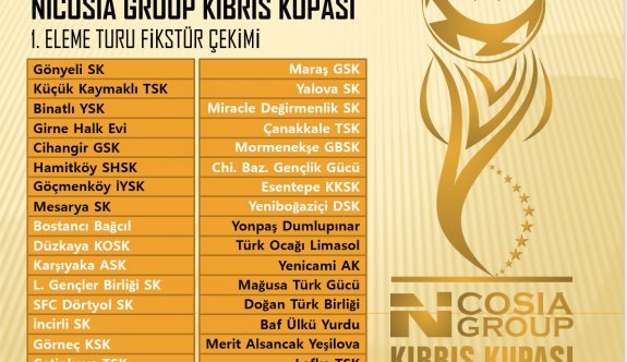 Nicosia Group Kıbrıs Kupası 1.Tur eşleşmeleri belli oldu