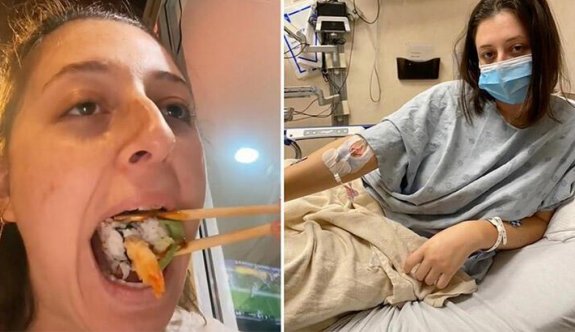 32 suşi yiyen kadın hastanelik oldu