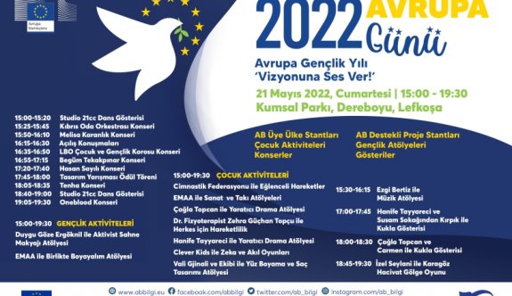 “Avrupa Günü” etkinliği yarın  Lefkoşa'da Kuğulu Park’ta yapılıyor