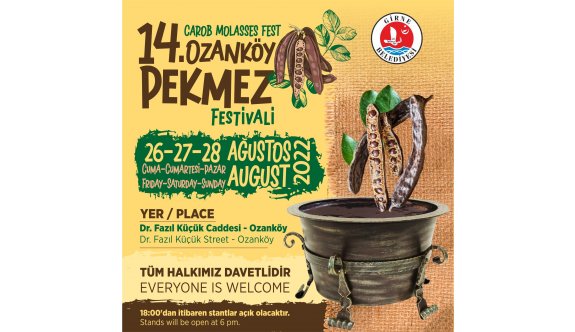 “14. Ozanköy Pekmez Festivali” 26-28 Ağustos’ta düzenlenecek