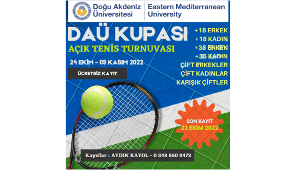 DAÜ Cup Tenis Turnuvası başlıyor
