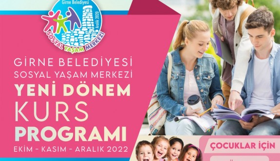 Girne Belediyesi Sosyal Yaşam Merkezi  yeni dönem kurs kayıtları başladı