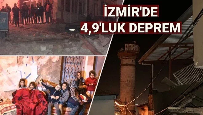 İzmir'de 4,9 büyüklüğünde deprem: Biri ağır 7 yaralı