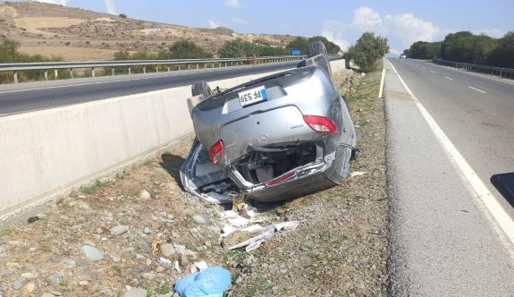 Lefkoşa-Güzelyurt anayolunda kaza ucuz atlatıldı