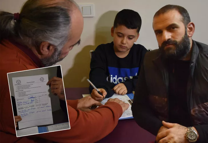 7 yaşındaki oğluyla sorununu çözemeyince ara bulucu devreye girdi! Sözleşme imzaladılar