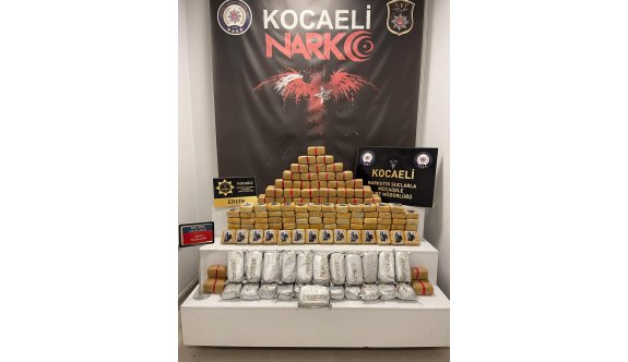 Kocaeli'de saman yüklü tırda 99 kilo 250 gram eroin ele geçirildi