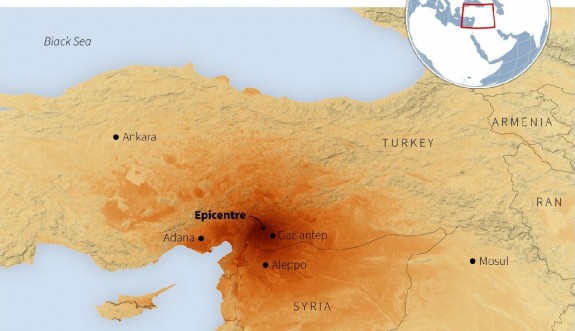 Reuters’tan deprem haritası felaketin büyüklüğünü gözler önüne serdi