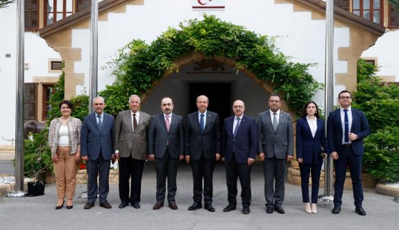 Cumhurbaşkanı Tatar, Atatürk Kültür, Dil ve Tarih Yüksek Kurumu Başkanı Özgen’i kabul etti