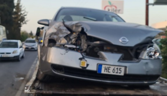 Güzelyurt'ta trafik kazasında 2 kişi yaralandı