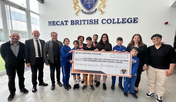 Necat British Koleji öğrencilerinden, Kemal Saraçoğlu Vakfı’na 91 Bin TL’lik bağış