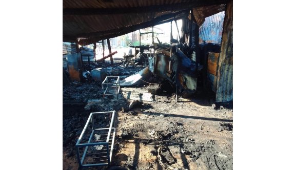Mağusa'da ev yangını zarara neden oldu