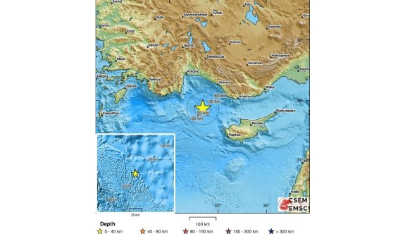 Antalya ile Kıbrıs arasında deprem Kıbrıs'tan da hissedildi