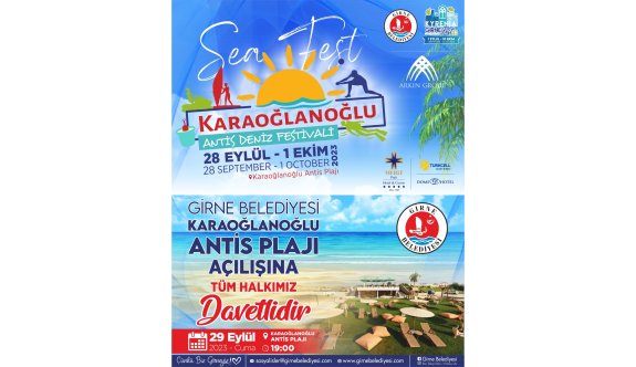 Karaoğlanoğlu Antis Deniz Festivali yarın başlıyor