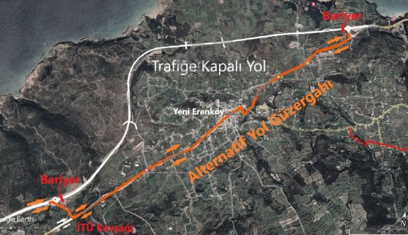 Yeşilköy ile Yenierenköy Kavşağı arası 14 gün trafiğine kapalı olacak