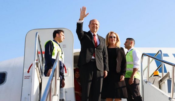 Cumhurbaşkanı Tatar ve Başbakan Üstel Bakü’ye gitmek üzere Ercan’dan ayrıldı