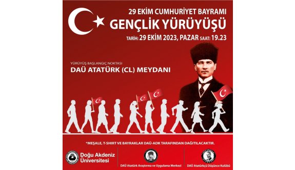 DAÜ Türkiye Cumhuriyeti’nin 100. yılı için yürüyecek