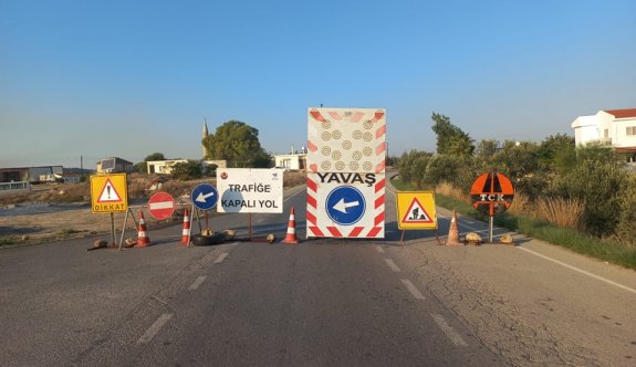 Karpaz - İskele Anayolu İskele - Karpaz yönünde trafik akışına kapatıldı