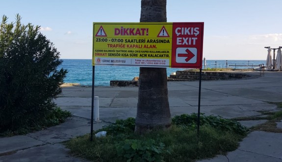 Girne'de Kaşgar Court bölgesi sahil şeridi trafiğe kapatılıyor