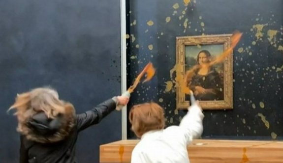 Mona Lisa tablosuna çorbalı saldırı