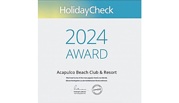 HolidayCheck, Acapulco'yu ödüllendirdi