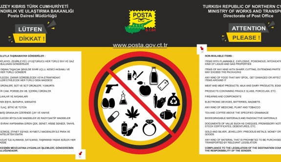 Posta Dairesi'nden, ülkeye gelen koli ve paketlerde taşınması yasak ürün uyarısı