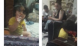 2 yaşındaki bebeğine sigara içirdi!