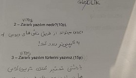 Türkçe sınavına Arapça cevaplar